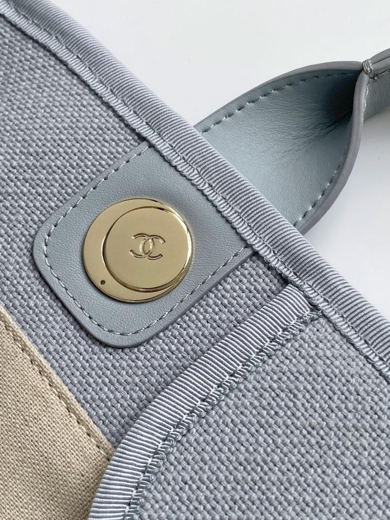 Chanel Canvas Shopping Bag Blue A66941