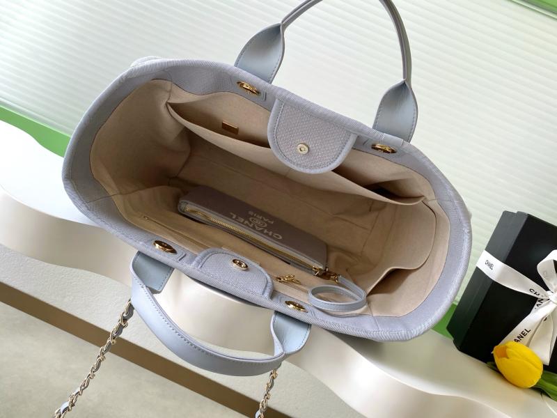 Chanel Canvas Shopping Bag Blue A66941