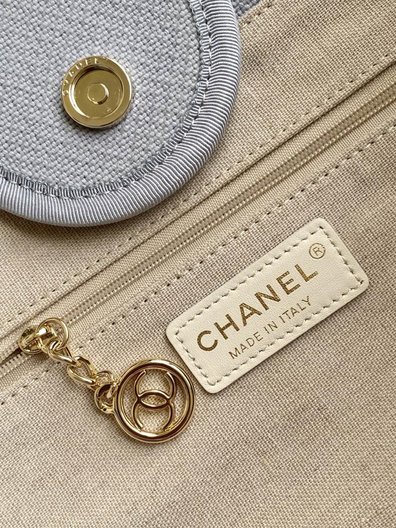 Chanel Canvas Shopping Bag Blue A66941