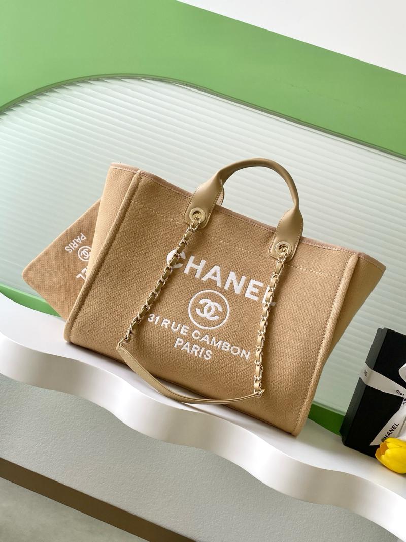 Chanel Canvas Shopping Bag Brown A66941
