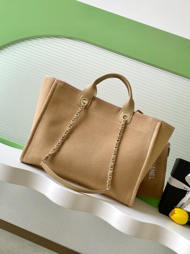 Chanel Canvas Shopping Bag Brown A66941