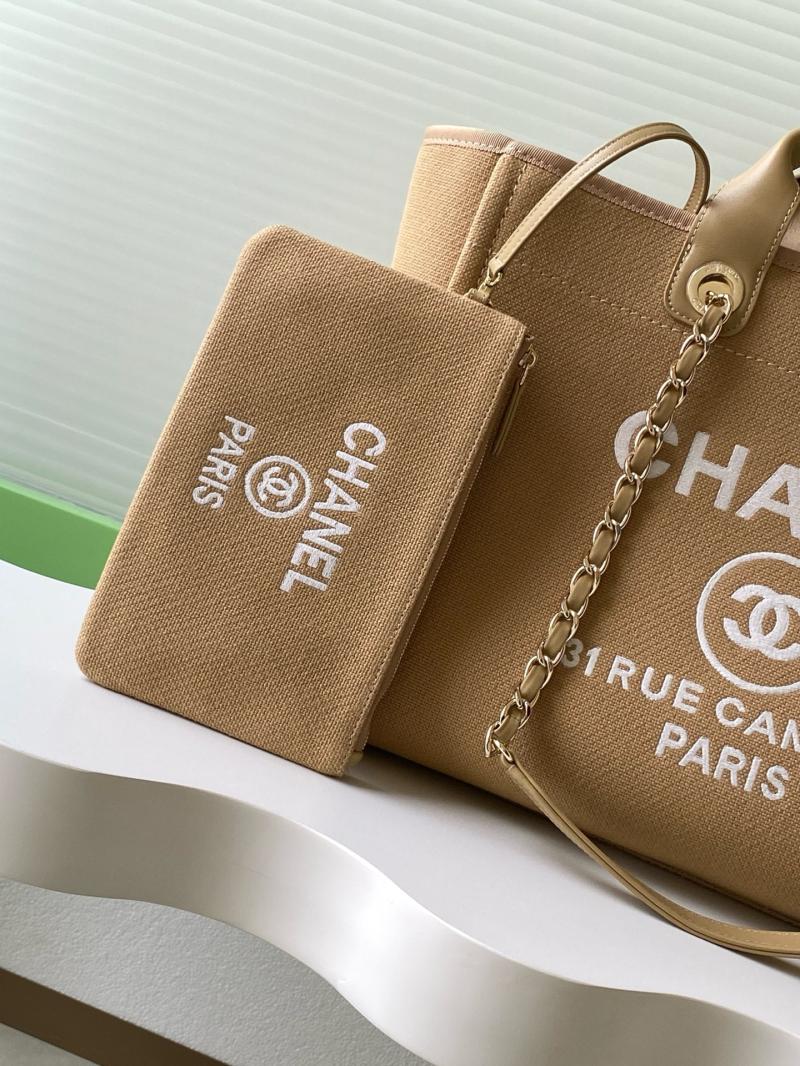 Chanel Canvas Shopping Bag Brown A66941