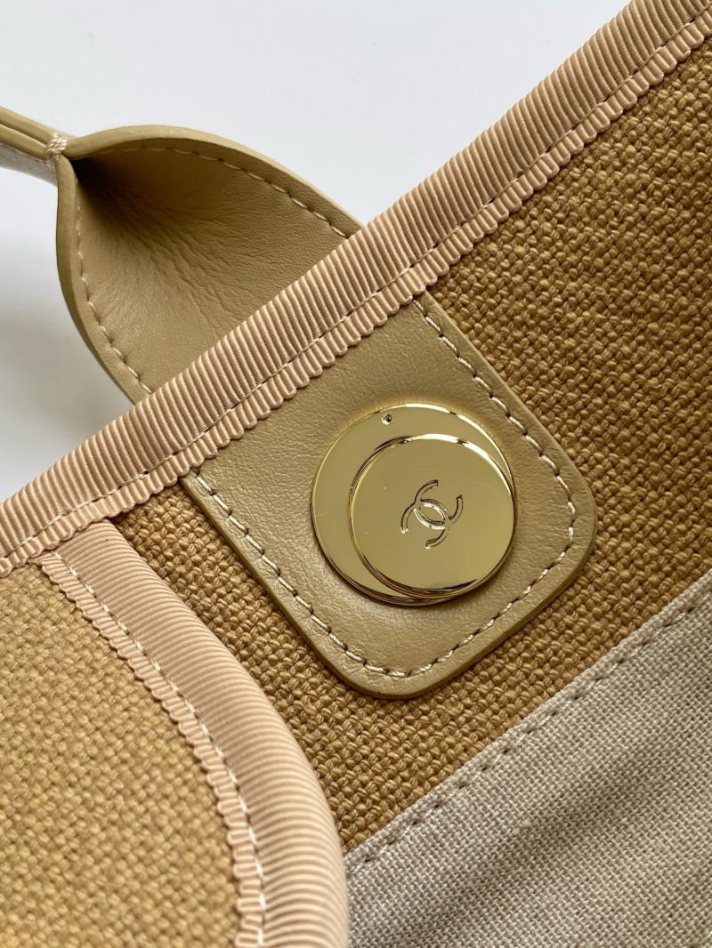 Chanel Canvas Shopping Bag Brown A66941