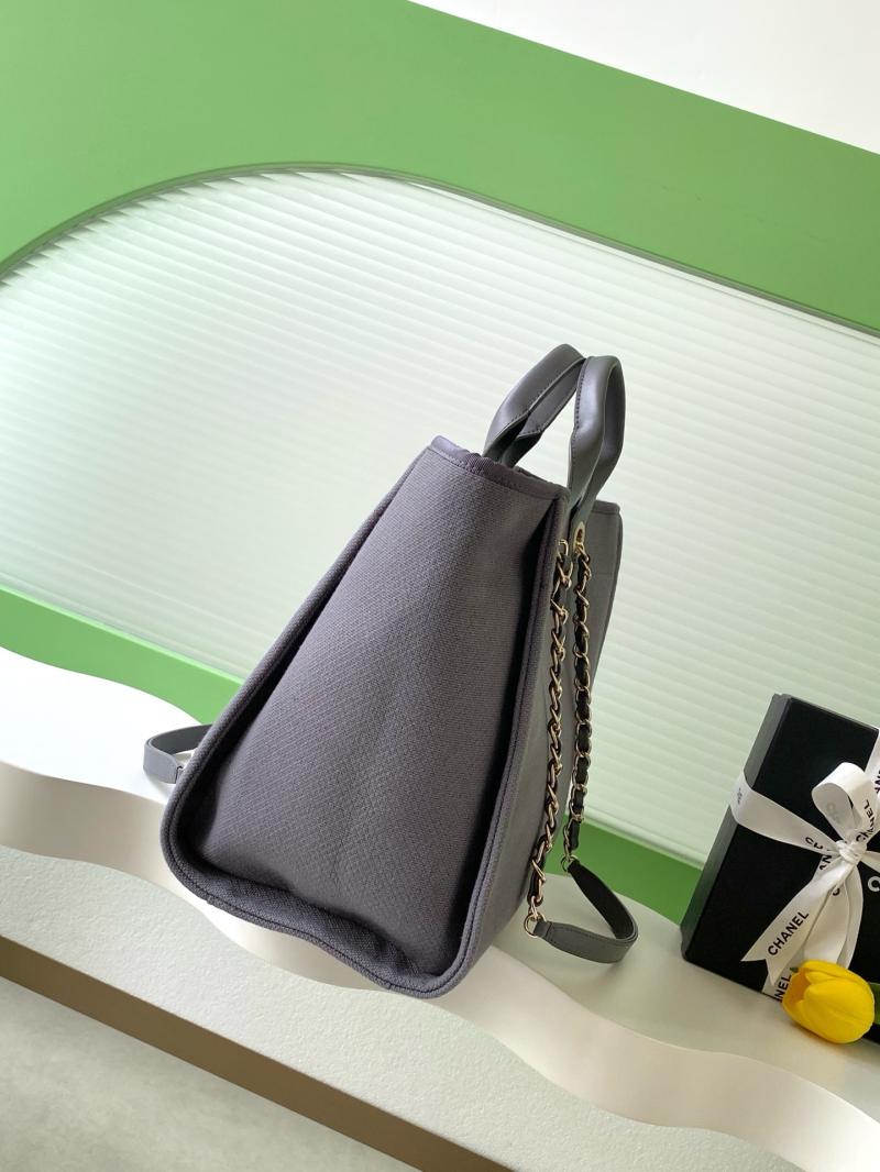 Chanel Canvas Shopping Bag Grey A66941