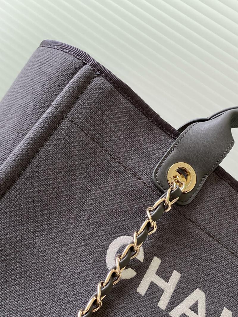 Chanel Canvas Shopping Bag Grey A66941