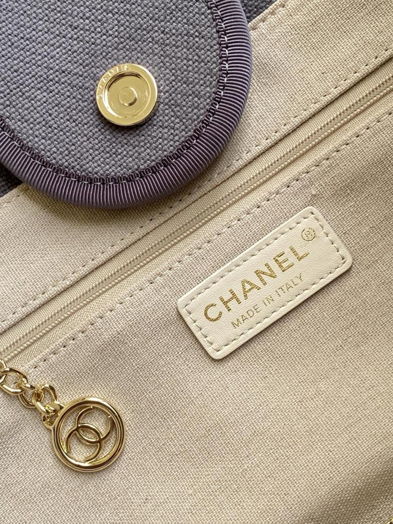 Chanel Canvas Shopping Bag Grey A66941