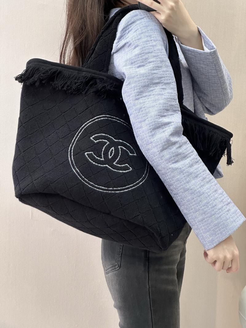 Chanel Cotton Tote Bag Black AAB018