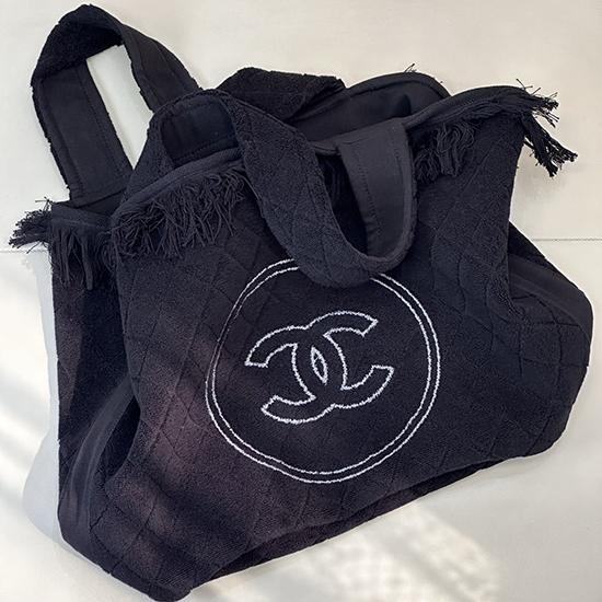 Chanel Cotton Tote Bag Black AAB018