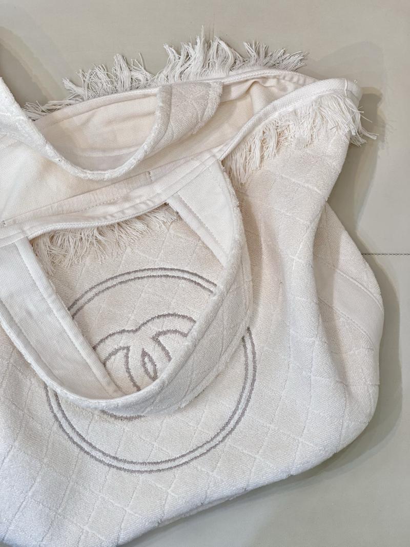 Chanel Cotton Tote Bag Cream AAB018