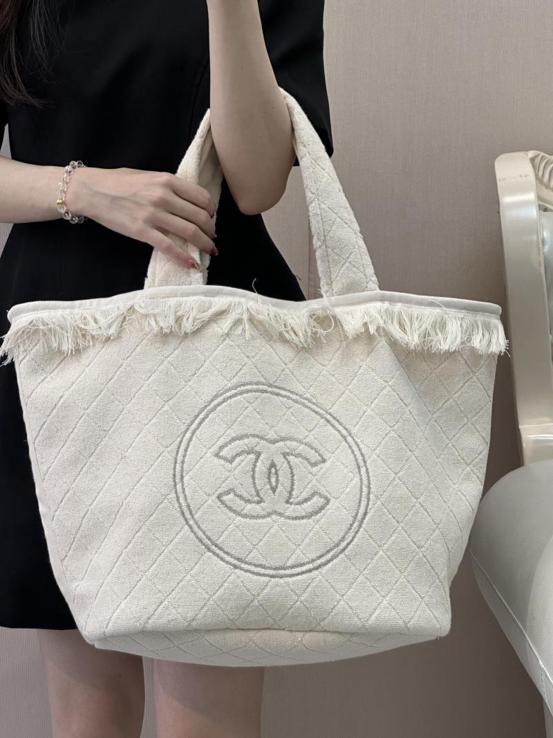 Chanel Cotton Tote Bag Cream AAB018