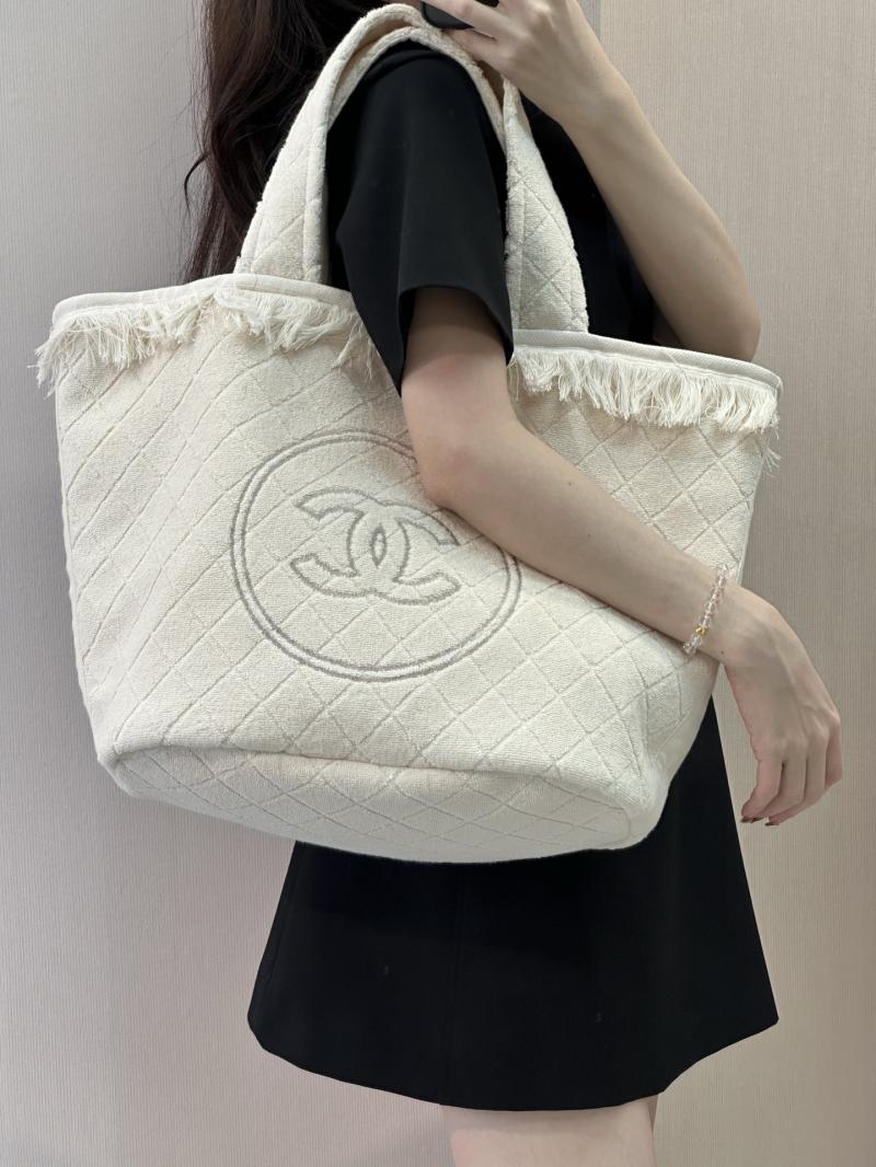 Chanel Cotton Tote Bag Cream AAB018