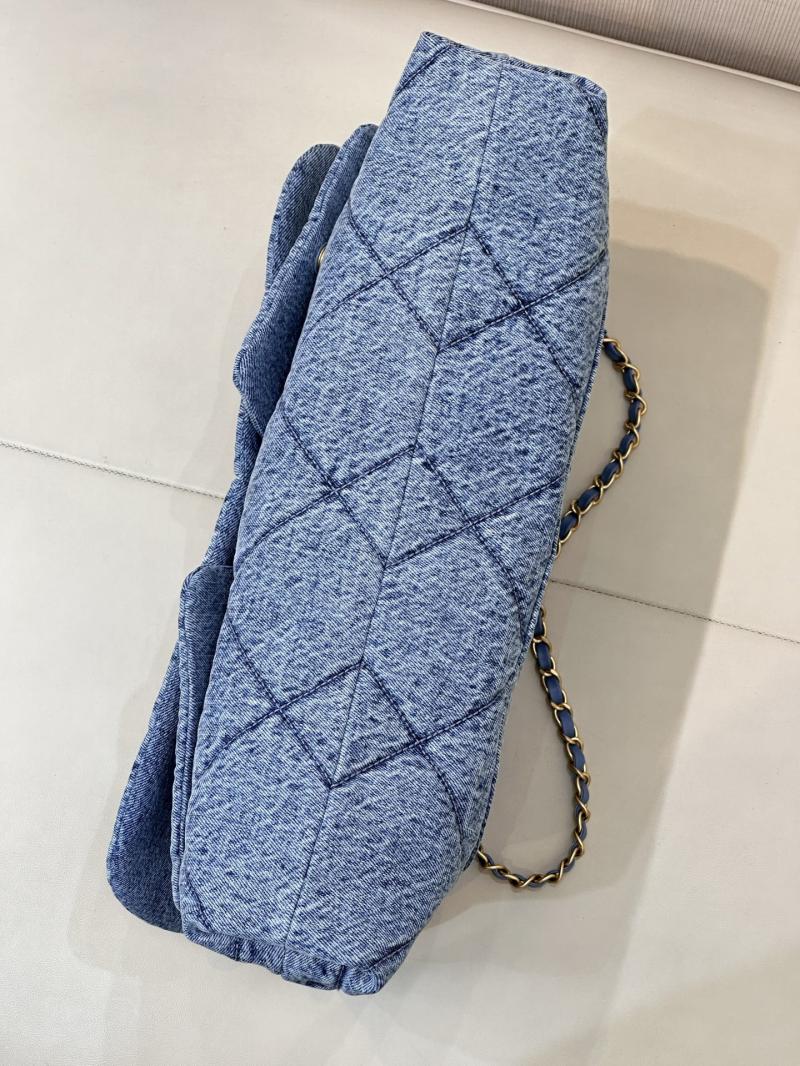 Chanel Denim Maxi Flap Bag Blue AS5727