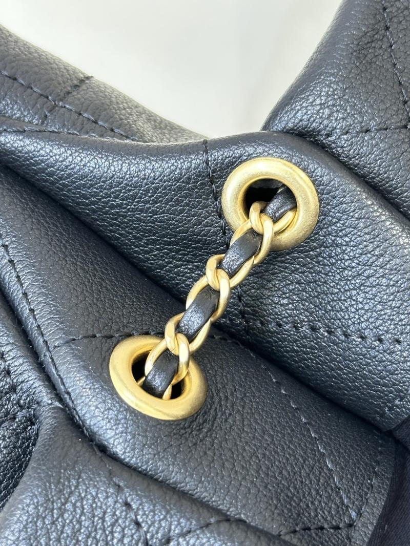 Chanel Hobo Handbag Black AS5976
