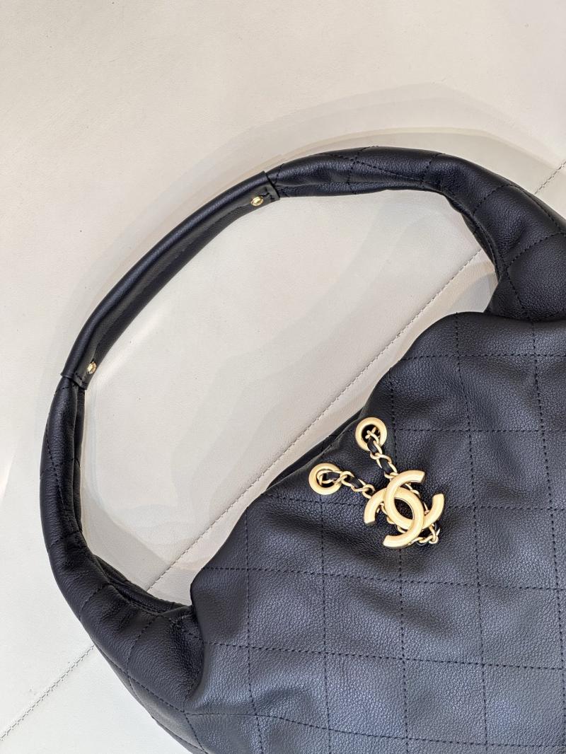 Chanel Hobo Handbag Black AS5976