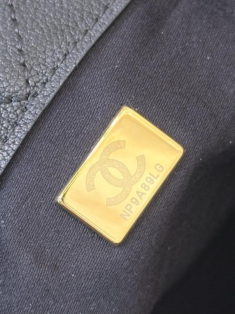 Chanel Hobo Handbag Black AS5976