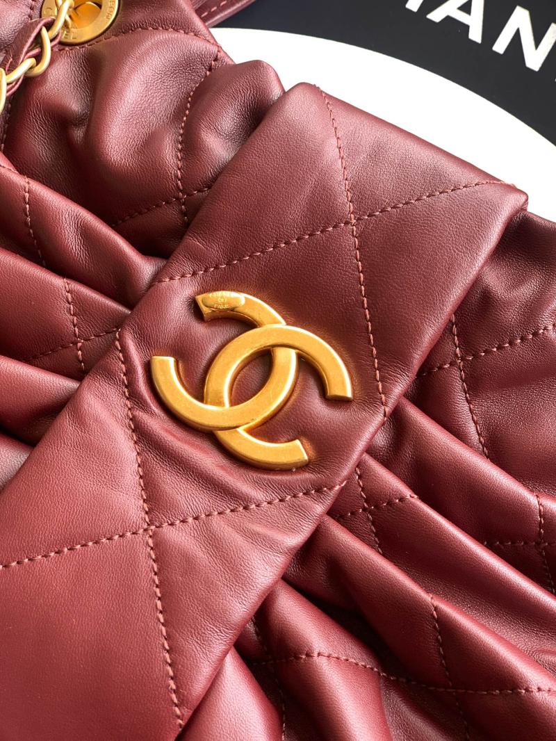 Chanel Lambskin Bow bag Burgundy AS5851