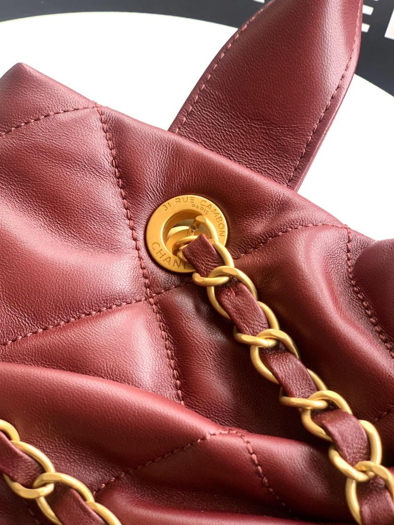 Chanel Lambskin Bow bag Burgundy AS5851