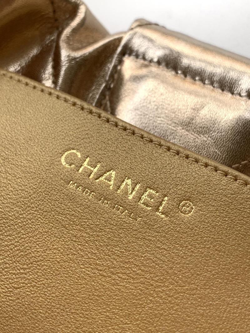 Chanel Lambskin Bow bag Gold AS5851