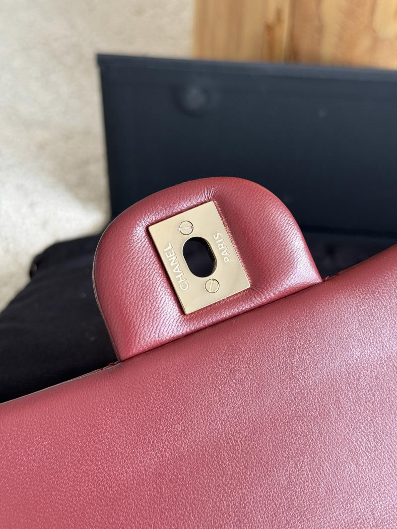 Chanel Lambskin Mini Flap Bag Burgundy AS2431
