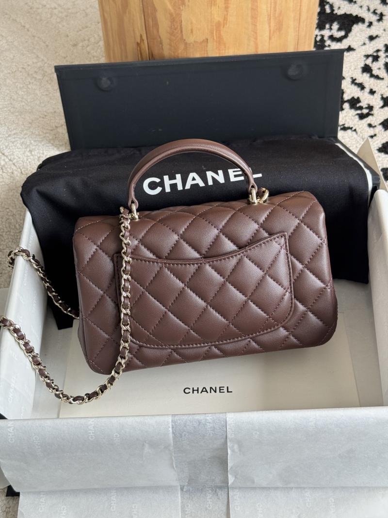 Chanel Lambskin Mini Flap Bag Coffee AS2431