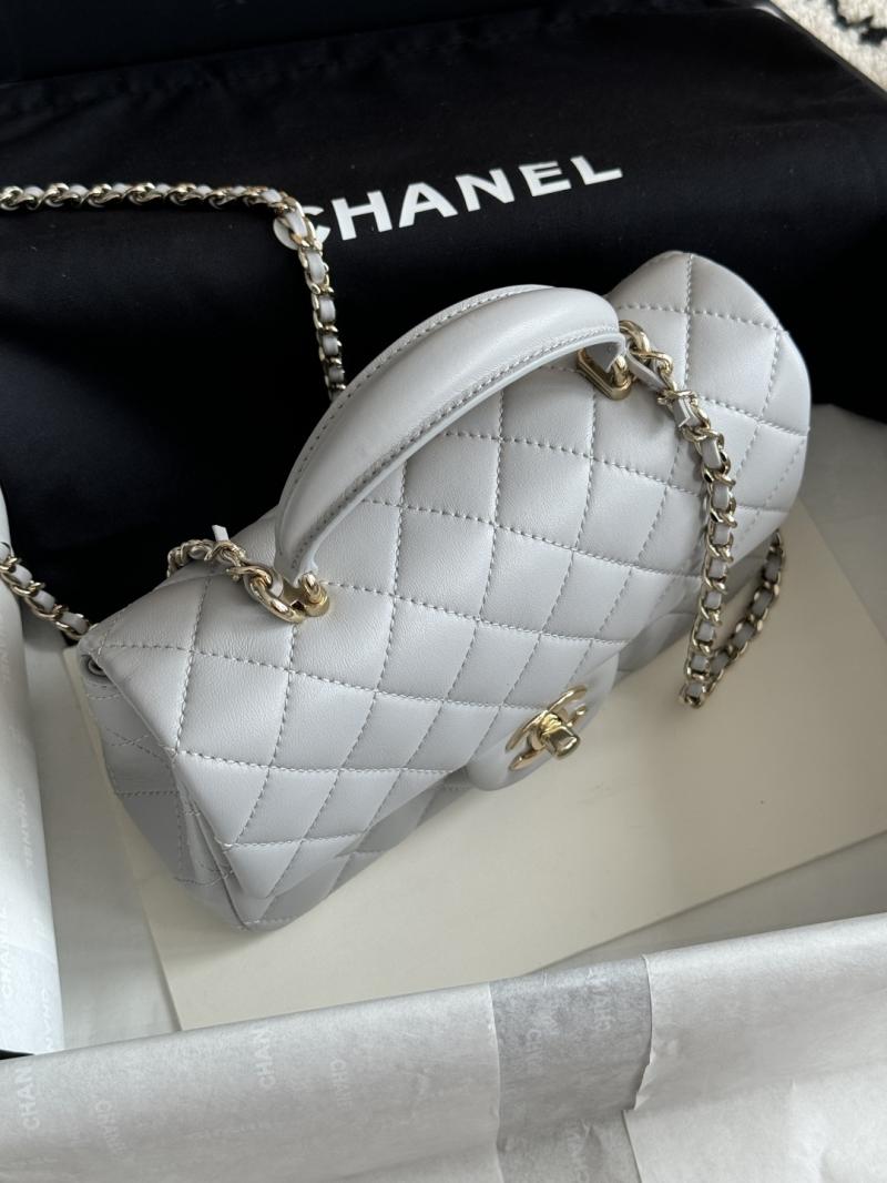 Chanel Lambskin Mini Flap Bag Grey AS2431
