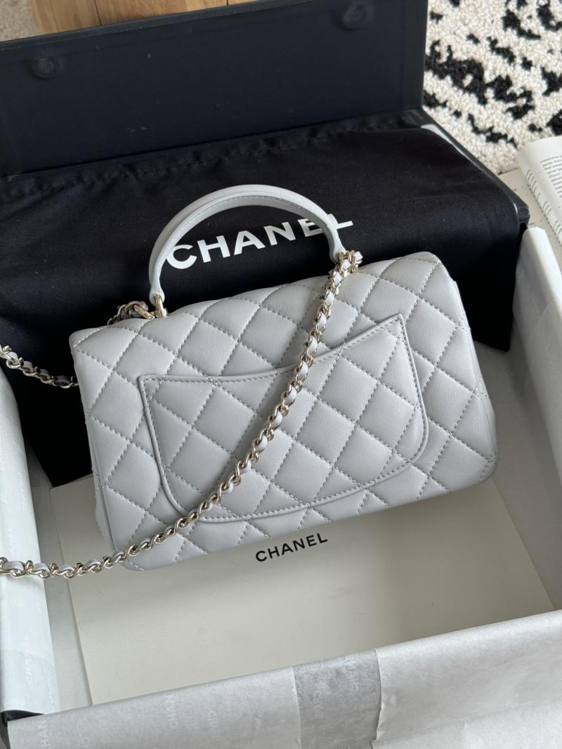 Chanel Lambskin Mini Flap Bag Grey AS2431