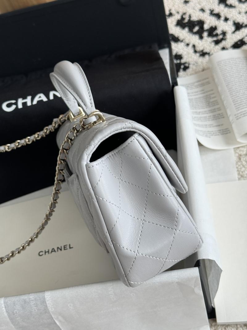 Chanel Lambskin Mini Flap Bag Grey AS2431