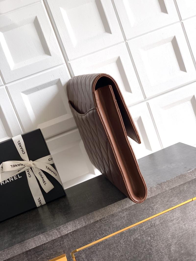 Chanel Large Clutch Brown AS2511