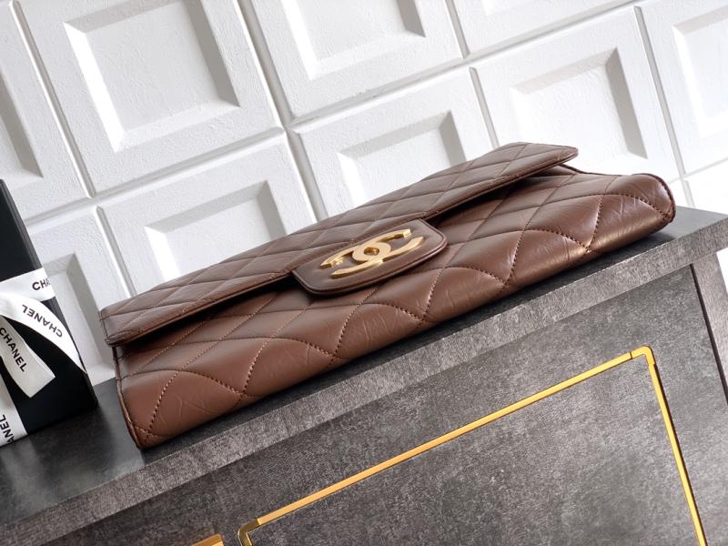 Chanel Large Clutch Brown AS2511
