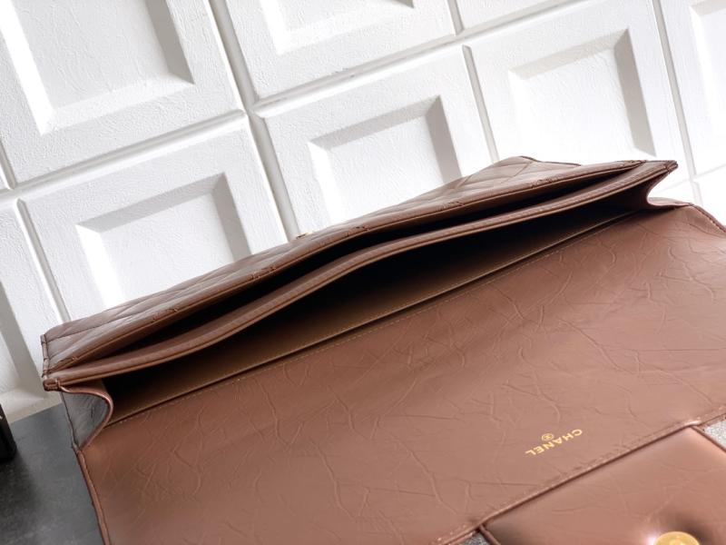 Chanel Large Clutch Brown AS2511
