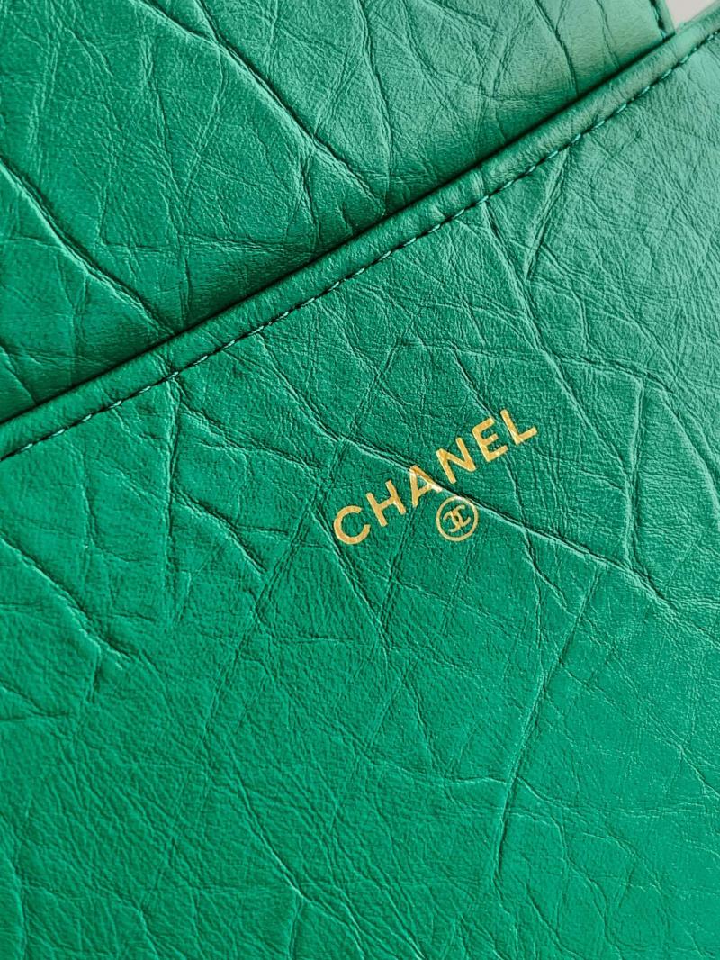 Chanel Large Clutch Green AS2511