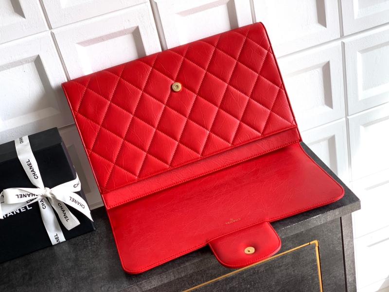 Chanel Large Clutch Red AS2511
