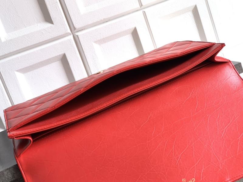 Chanel Large Clutch Red AS2511