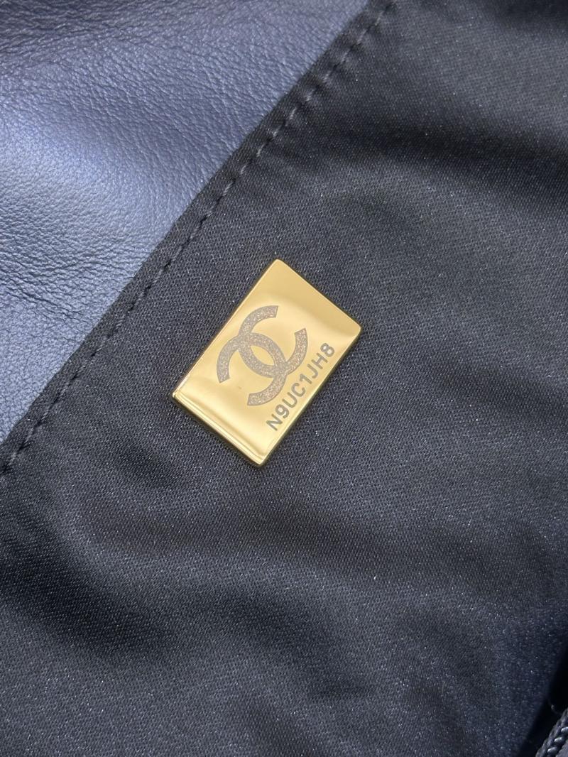 Chanel Large Wool Flap Bag Black AS5850