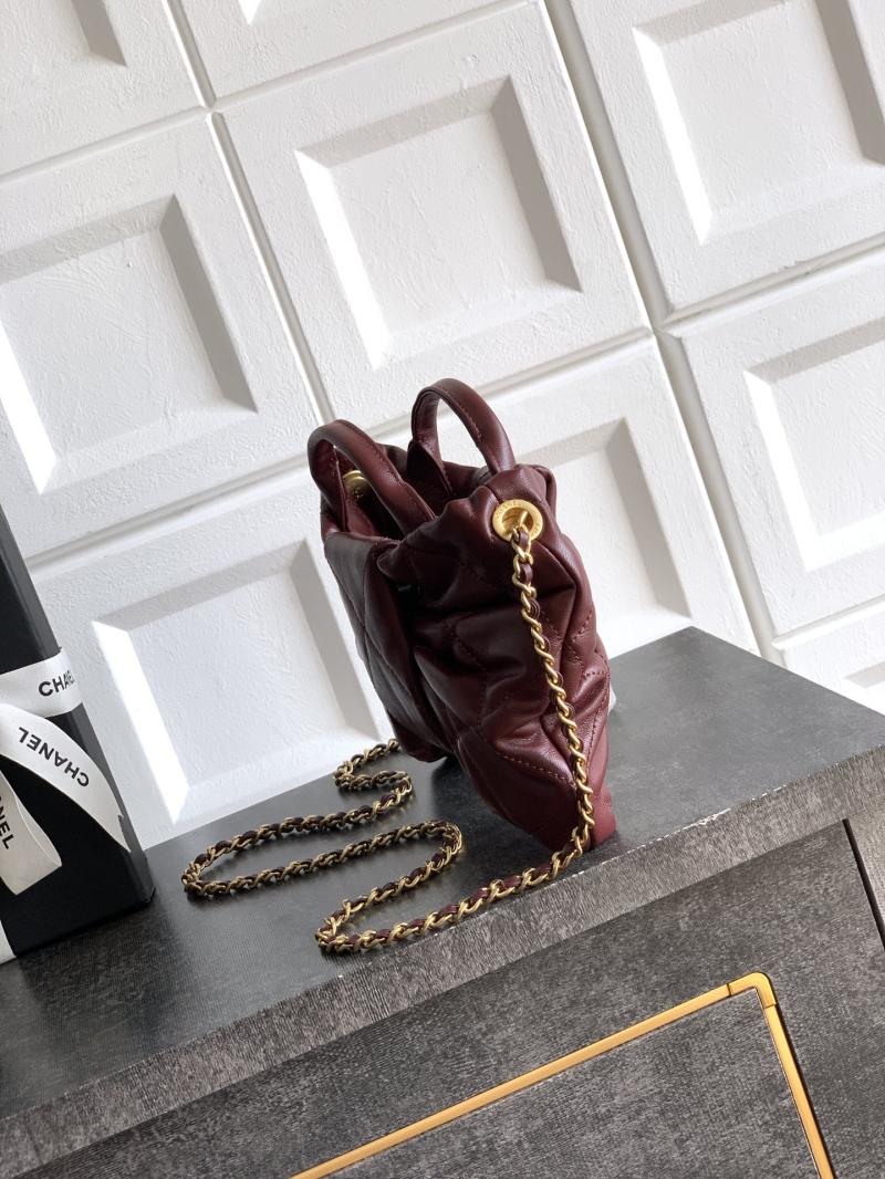 Chanel Mini Bow Bag Burgundy AS5849