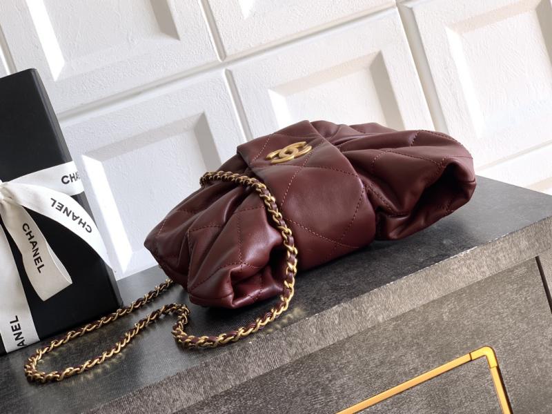 Chanel Mini Bow Bag Burgundy AS5849