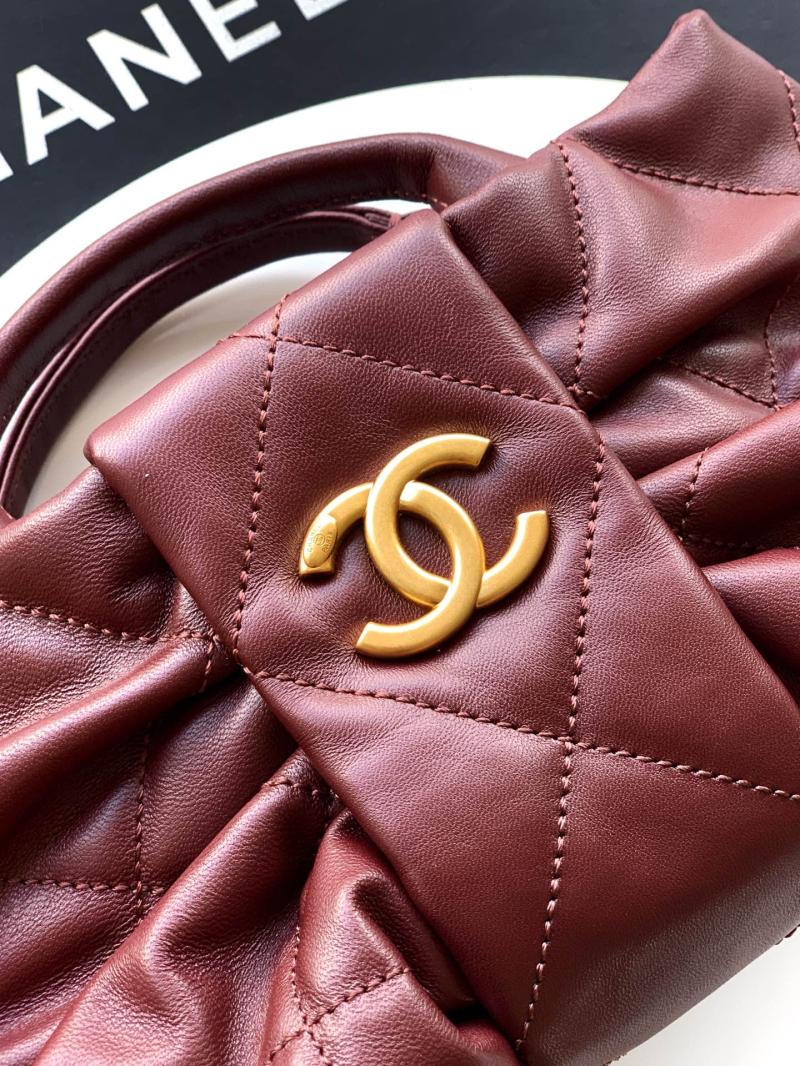 Chanel Mini Bow Bag Burgundy AS5849