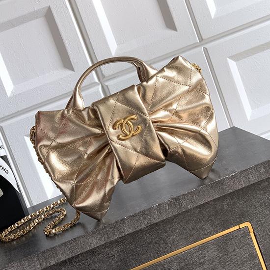 Chanel Mini Bow Bag Gold AS5849  Chanel Mini Bow Bag Gold AS5849