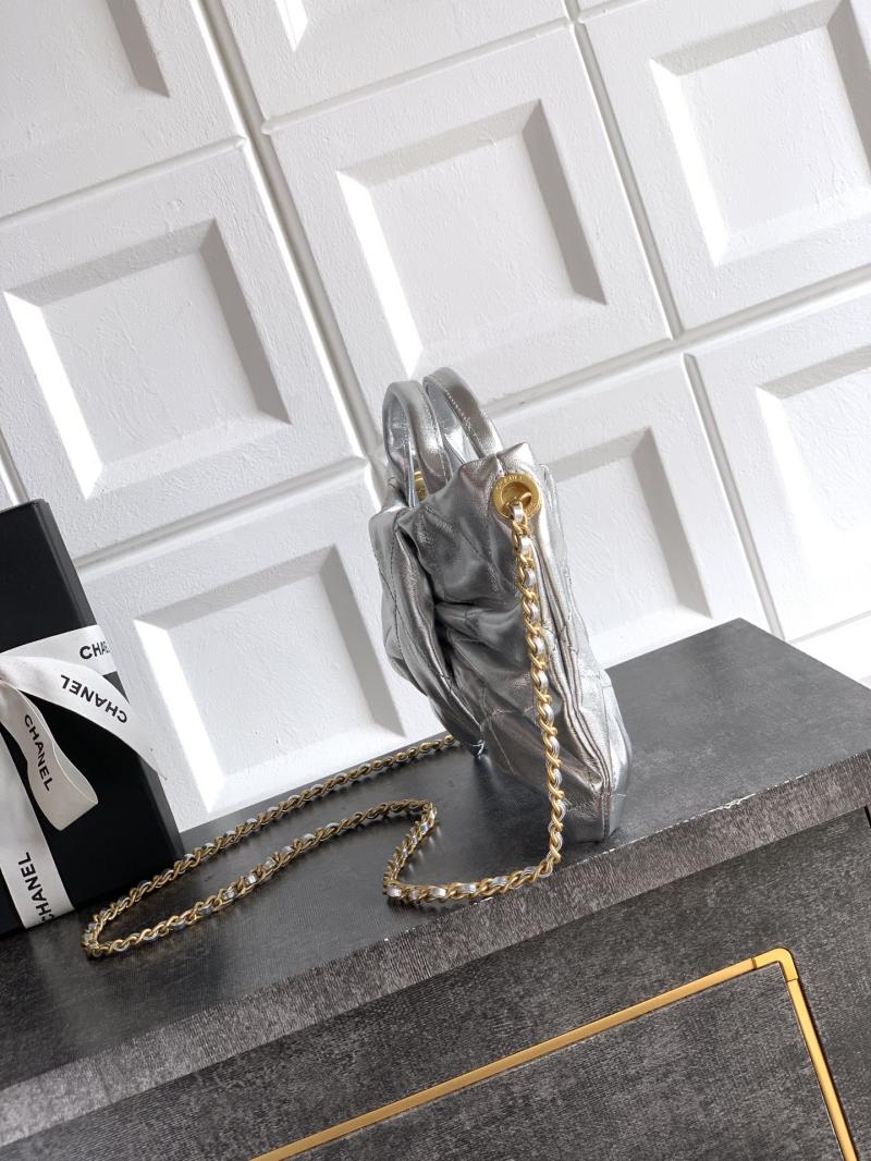 Chanel Mini Bow Bag Silver AS5849