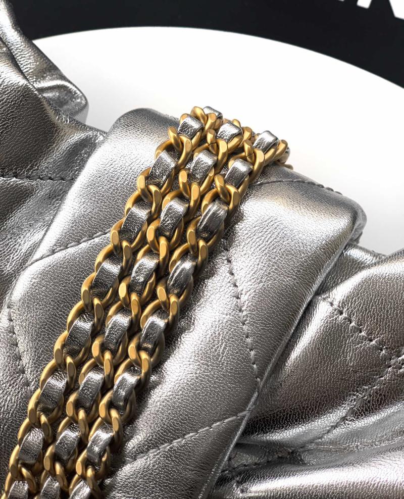 Chanel Mini Bow Bag Silver AS5849