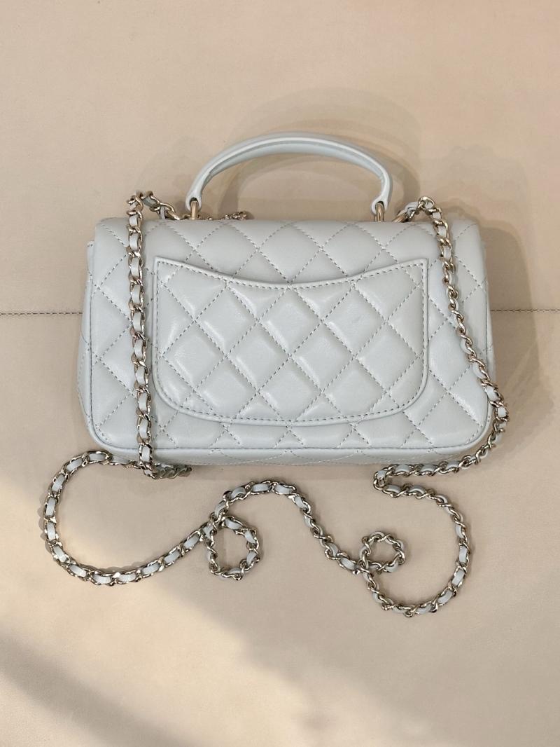 Chanel Mini Classic Handbag Light Blue AS2431