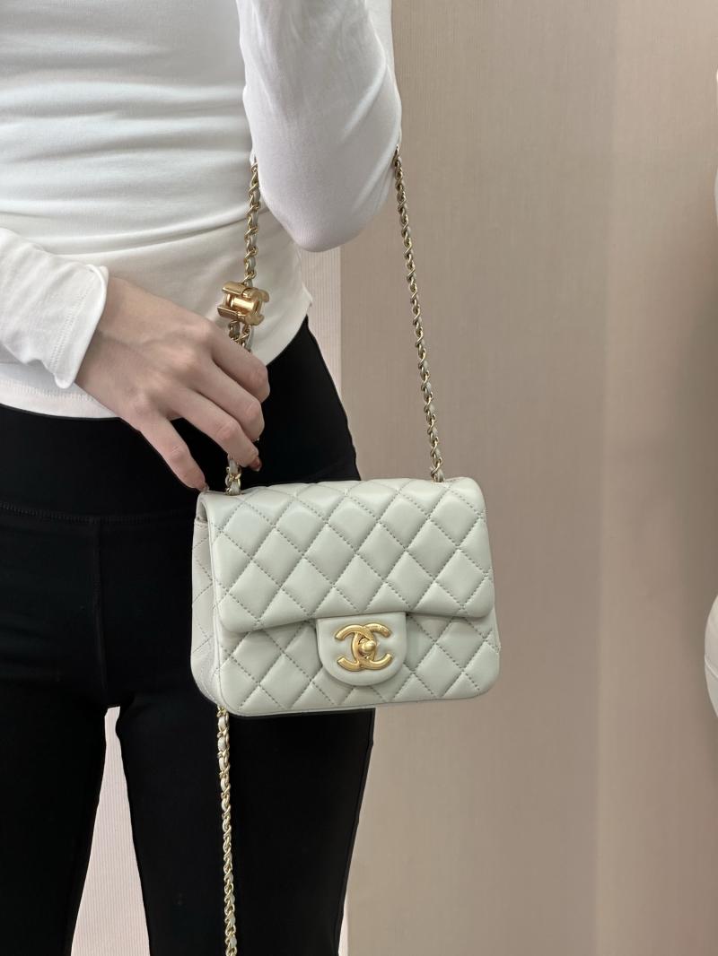 Chanel Mini Flap Bag Light Green AS5758