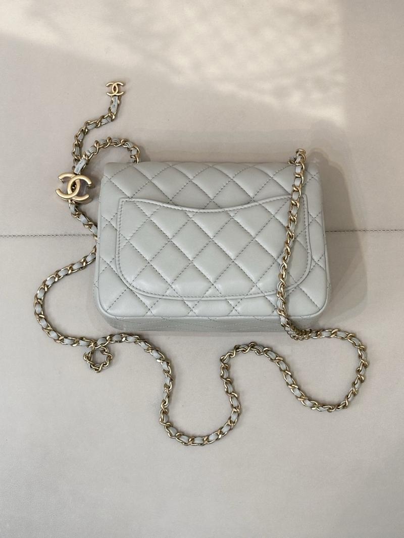 Chanel Mini Flap Bag Light Green AS5758