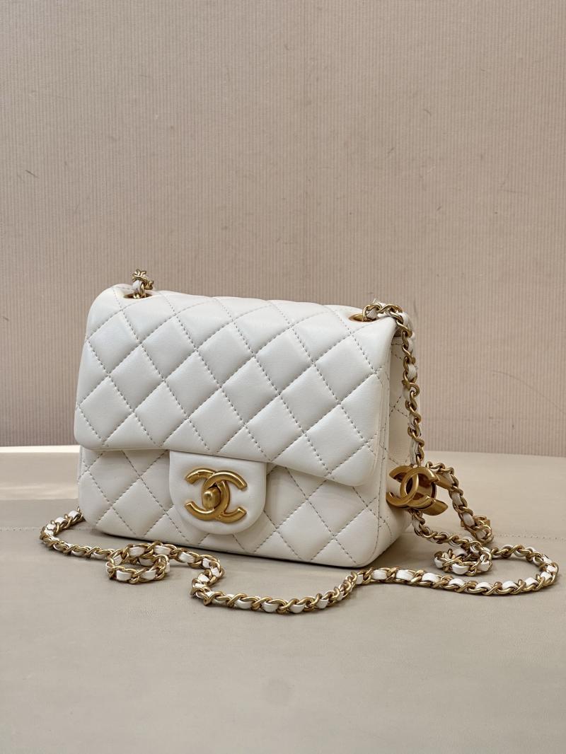 Chanel Mini Flap Bag White AS5758
