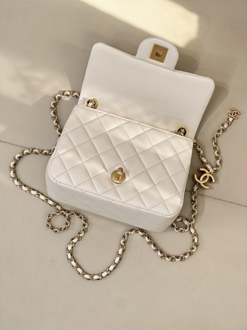 Chanel Mini Flap Bag White AS5758
