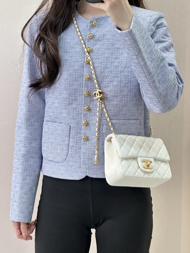 Chanel Mini Flap Bag White AS5758