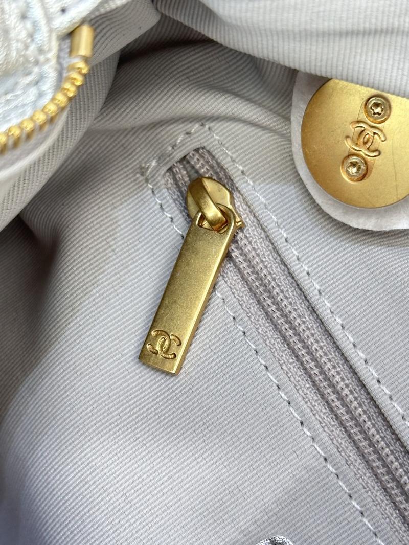 Chanel Small Bowling Bag Silver AS5792