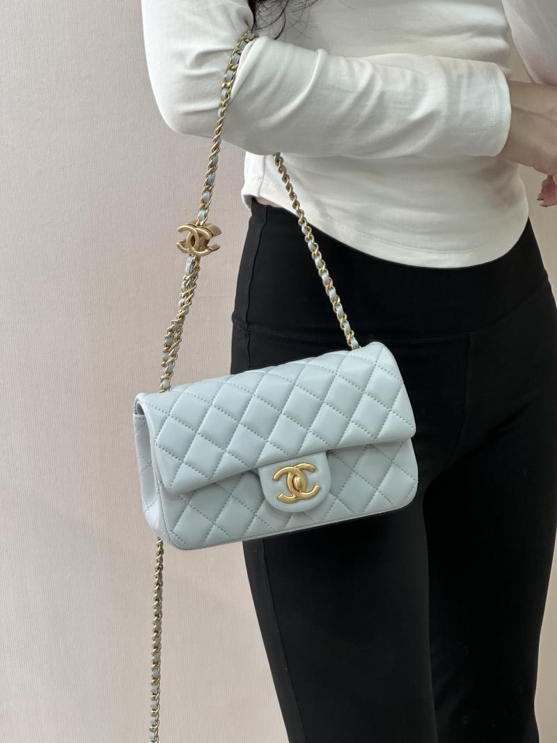 Chanel Small Flap Bag Light Blue AS5759