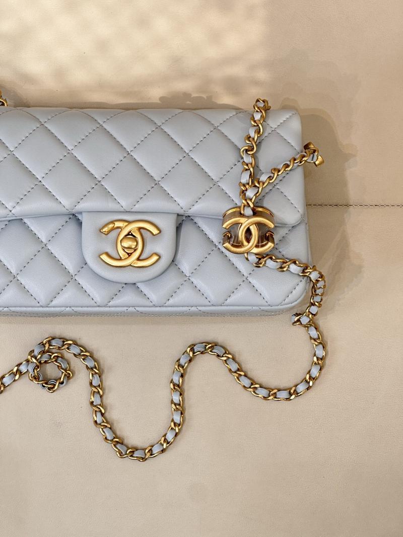 Chanel Small Flap Bag Light Blue AS5759