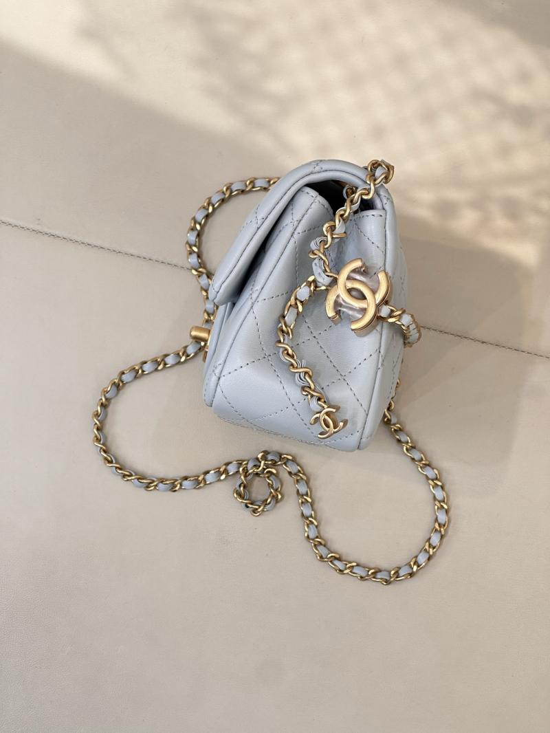 Chanel Small Flap Bag Light Blue AS5759